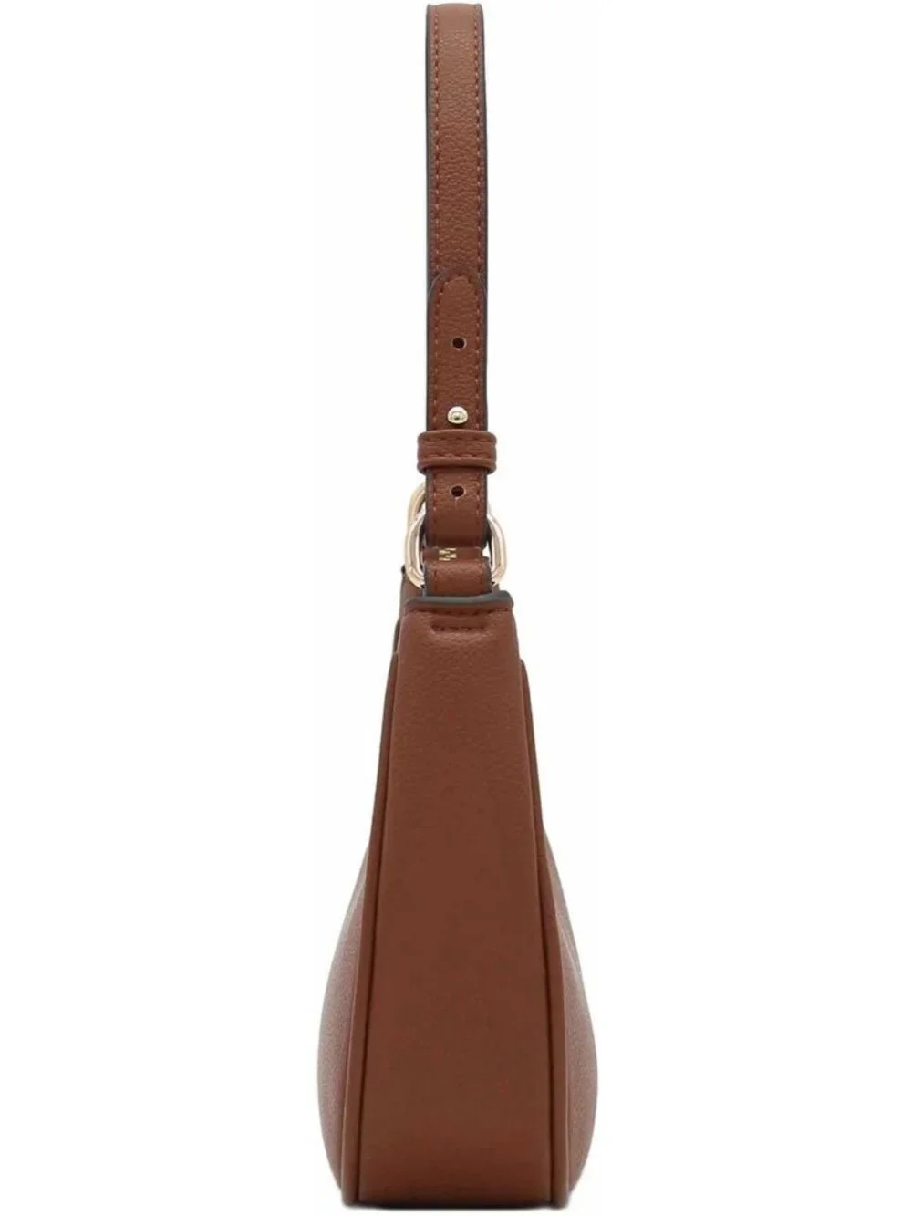 Women's Brown Small Crescent For Trendy Underarm Purse Zipper Shoulder Bag